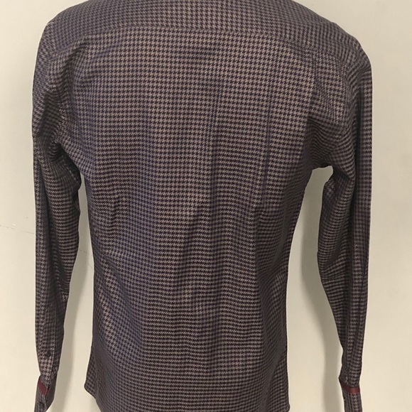 Steven land shirt button front navy houndstooth - Picture 4 of 4